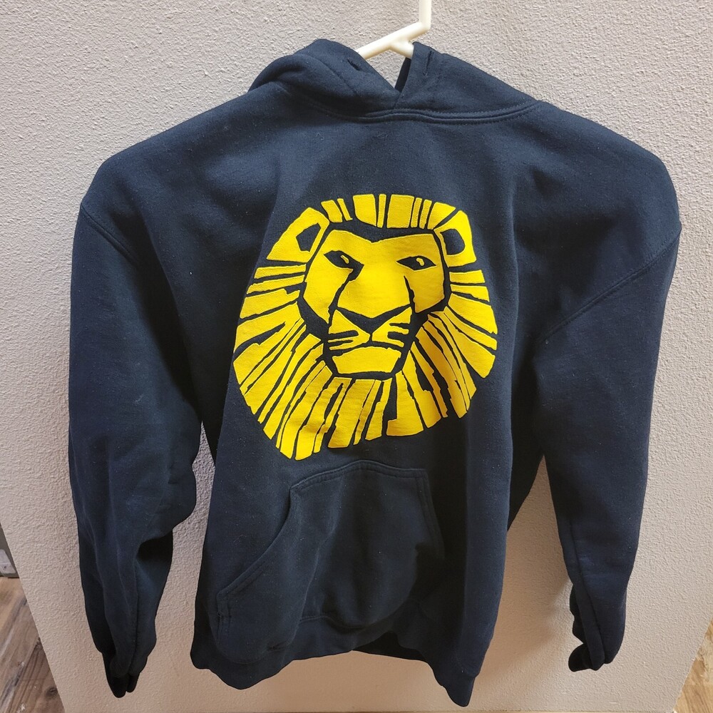 Disney Pullover Hoodie Unisex Adult Small Black The Lion King Broadway Graphic